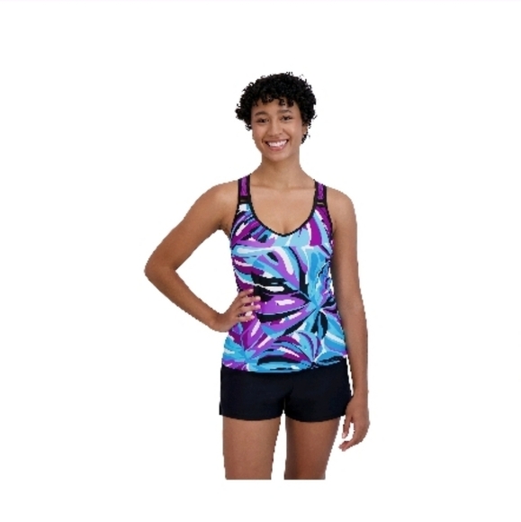 COPY - Women’s ZeroXposur Print UPF 30+ Tankini Top XS - Picture 1 of 6